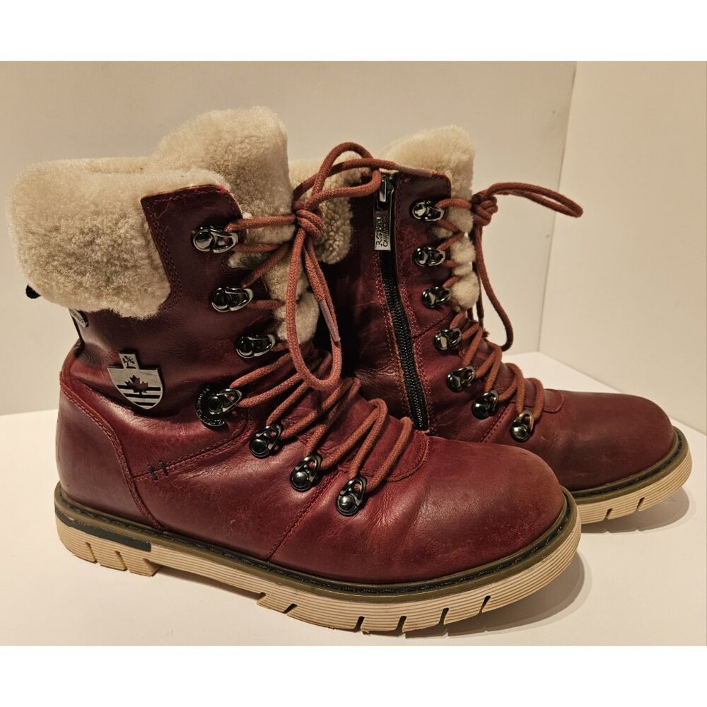 Women's Burgundy Winter Boots